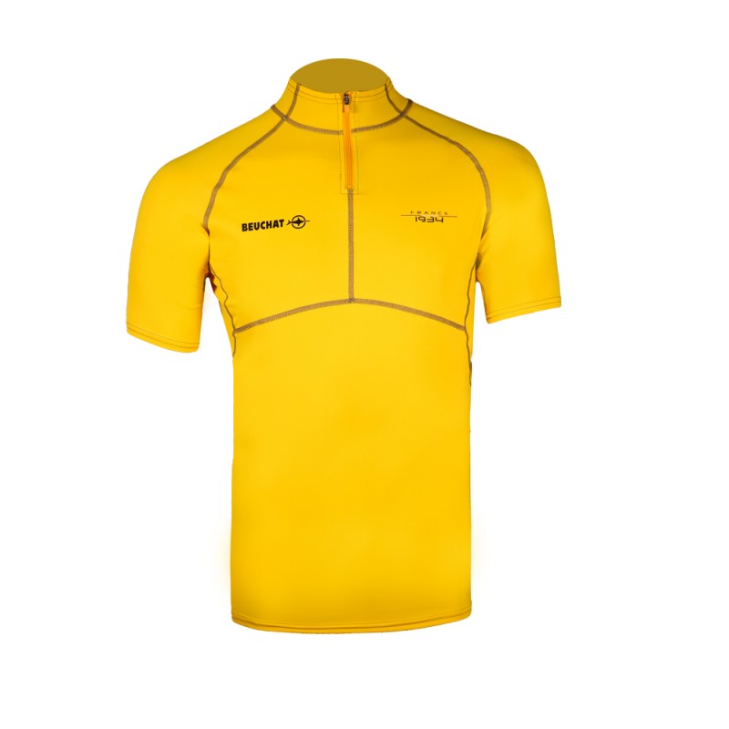 BEUCHAT ATOLL MAN RASHGUARD LYCRA (UPF 50+) - MANECA SCURTA - GALBEN