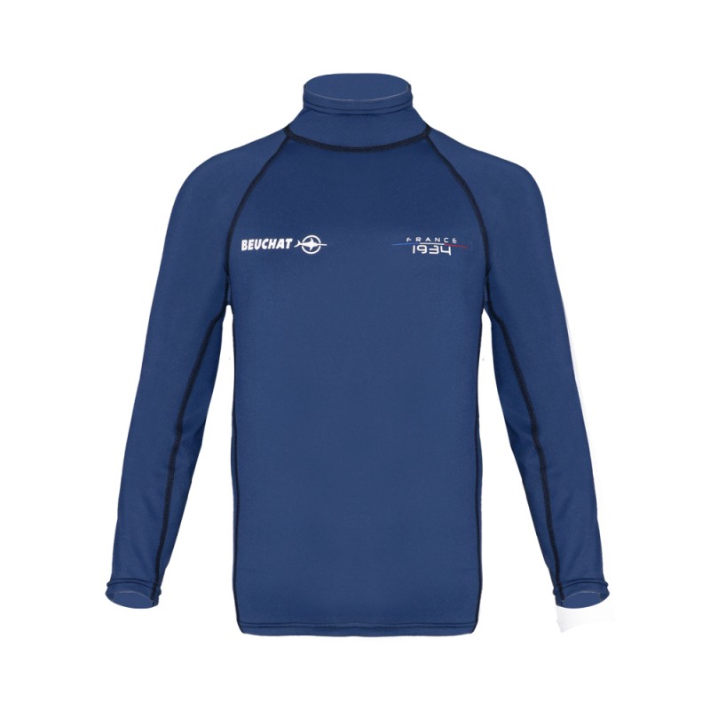 BEUCHAT JUNIOR ATOLL RASHGUARD LYCRA (UPF 50+) - MANECA LUNGA - DEEP BLUE