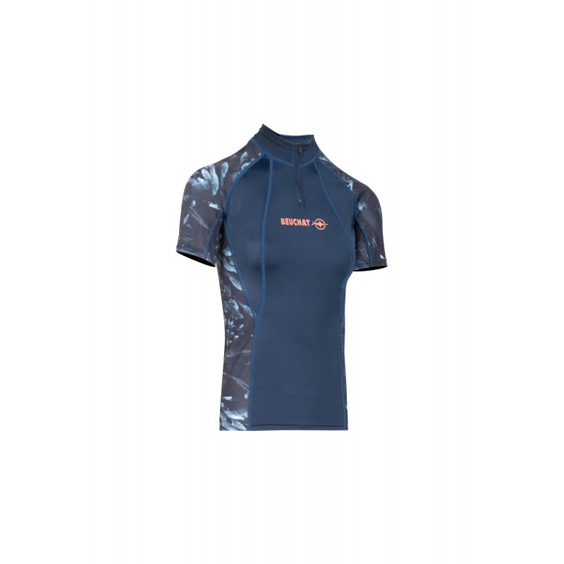 Echipament Snorkeling - Costum De Snorkeling - ATOLL RASHGUARD WOMAN SHORT SLEEVES - SEAWEED