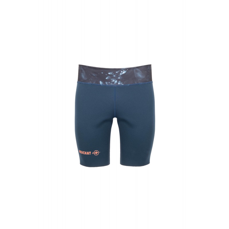 Echipament Snorkeling - Costum De Snorkeling - ATOLL WOMAN 2 MM BOARDSHORT - SEAWEED