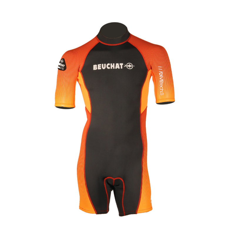 BEUCHAT COMBINEZON NEOPREN SHORTY 3MM HOMME BEUCHAT BY WATTS - ORANGE